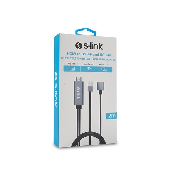 resimler/genel/S-link SL-IPH25 HDMI to USB-F 2m Mobil Telefon Uyumlu Görüntü Aktarıcı Kablo
