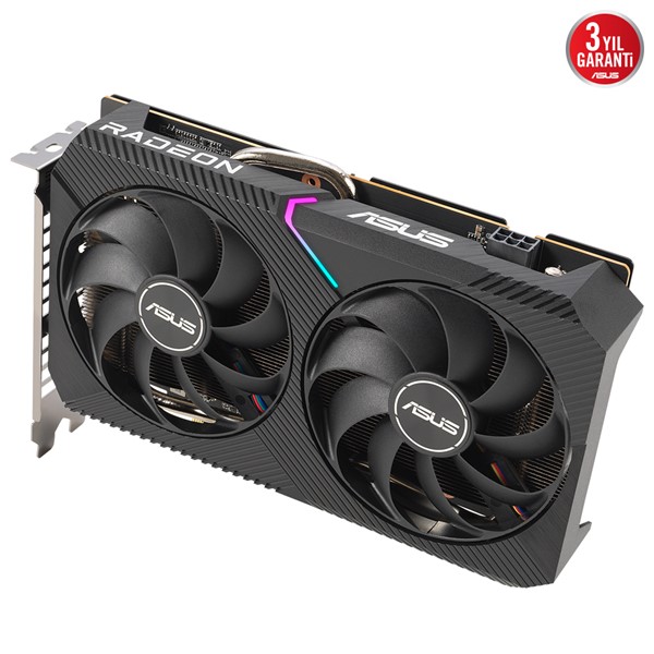 resimler/genel/ASUS RX6500XT 4GB DUAL RX6500XT-O4G GDDR6 64bit HDMI DP PCIe 16X v4.0