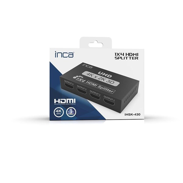 resimler/genel/INCA 1port IHSK-430 1port HDMI (giriş) 4port HDMI (çıkış) 4K HDMI Splitter	