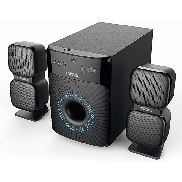 resimler/genel/Mikado MD-360BT 2+1 38W BT/AUX/USB/FM/LED Ekran Multimedia Speaker