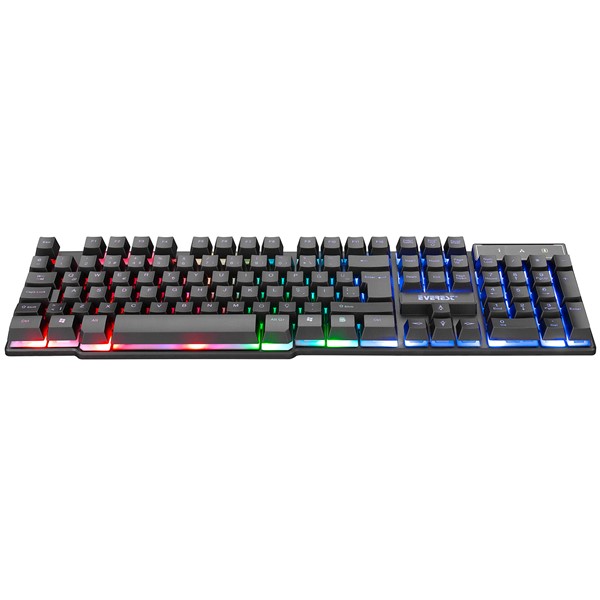 resimler/genel/Everest KB-188 Borealis Siyah USB Gökkuşağı Aydınlatmalı Q Gaming Oyuncu Klavyesi