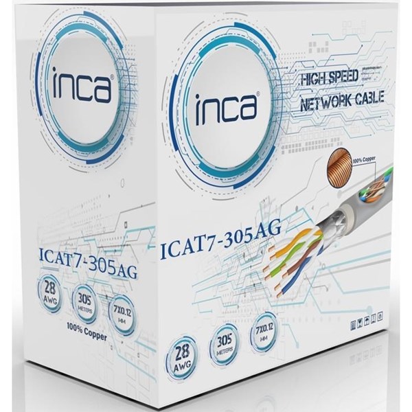 resimler/genel/INCA CAT7 S-FTP 23AWG 305m Saf Bakır LSZH Kablo ICAT7-305AG