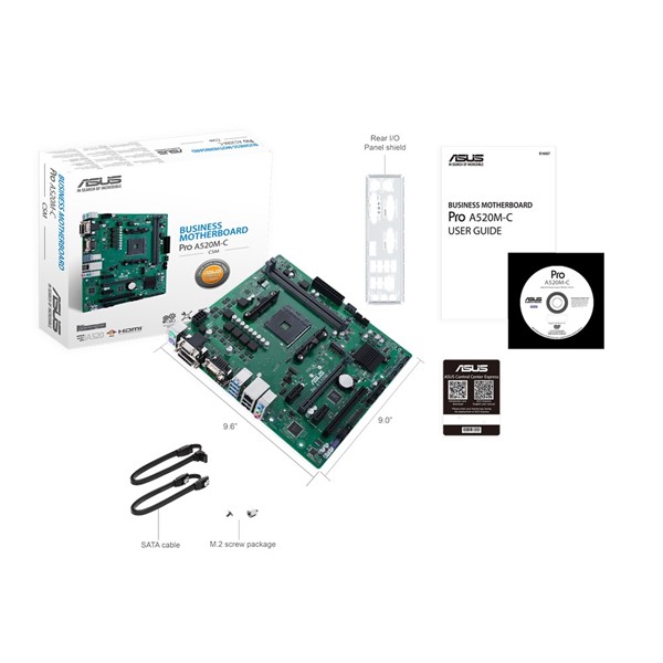 resimler/genel/ASUS PRO A520M-C/CSM DDR4 HDMI-DVI PCIE 4.0 AM4 mATX KURUMSAL ANAKART