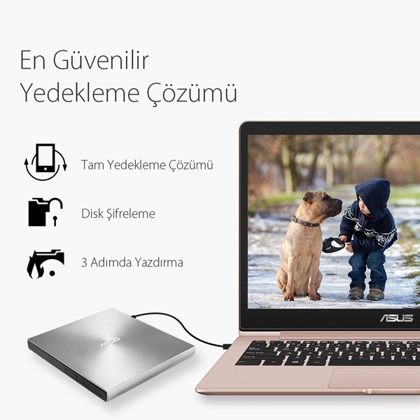 resimler/genel/ASUS 8x ZENDRIVE SDRW-08U7M-U USB 2.0 Slim Harici DVD Yazıcı Siyah