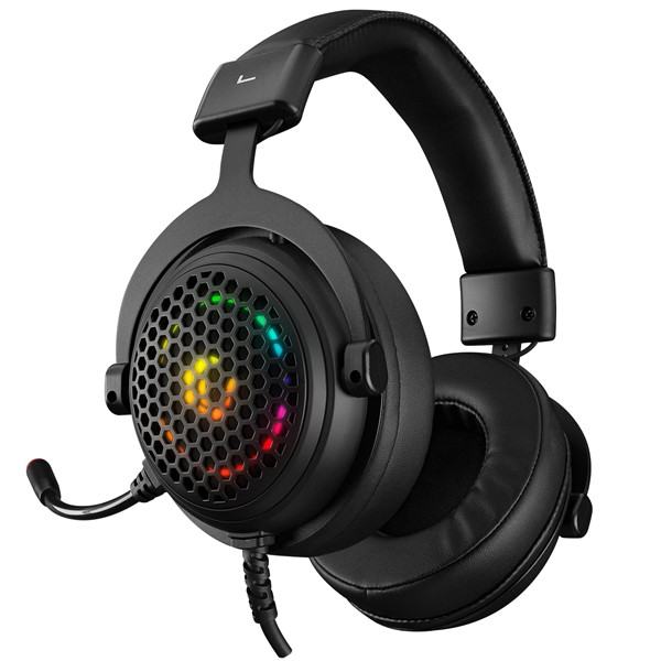 resimler/genel/Rampage MAJESTY Siyah RGB Led 7.1 Surround Sound System Gaming Mikrofonlu Oyuncu Kulaklığı