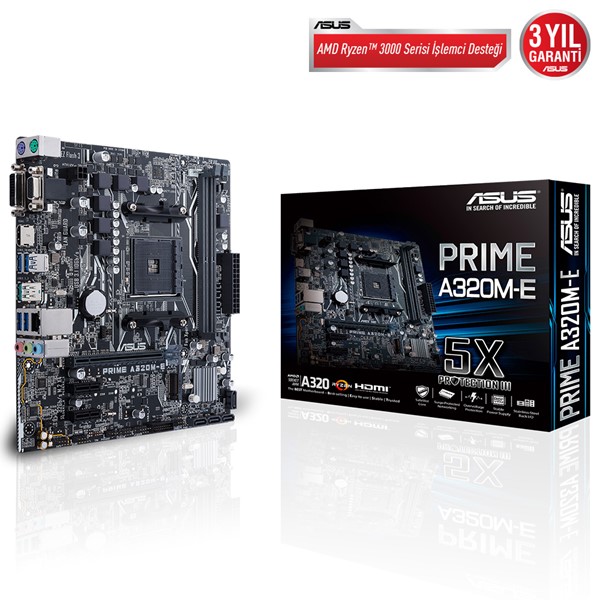 resimler/genel/ASUS PRIME A320M-E DDR4 M2 PCIe NVME HDMI DVI PCIe 16X v3.0 AM4 mATX