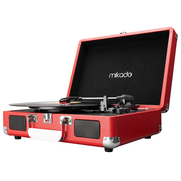 resimler/genel/Mikado Nostalgia MN-P317 Kırmızı Pikap+Rca+Bluetooth Destekli Müzik Kutusu