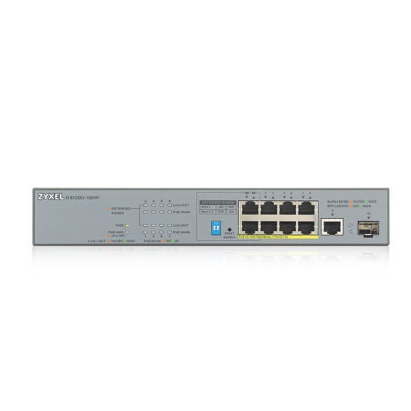 resimler/genel/ZYXEL 10-PORT 130W 8-PORT POE GS1300-10HP GIGABIT POE SWITCH