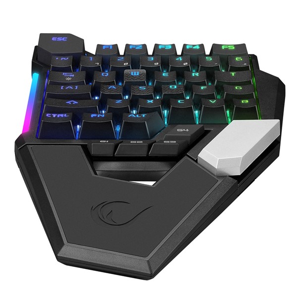 resimler/genel/Rampage KB-277 OMNI Siyah Örgülü Type C RGB 6 Farklı Aydınlatma Modu Q Mini Gaming Oyuncu Klavyesi