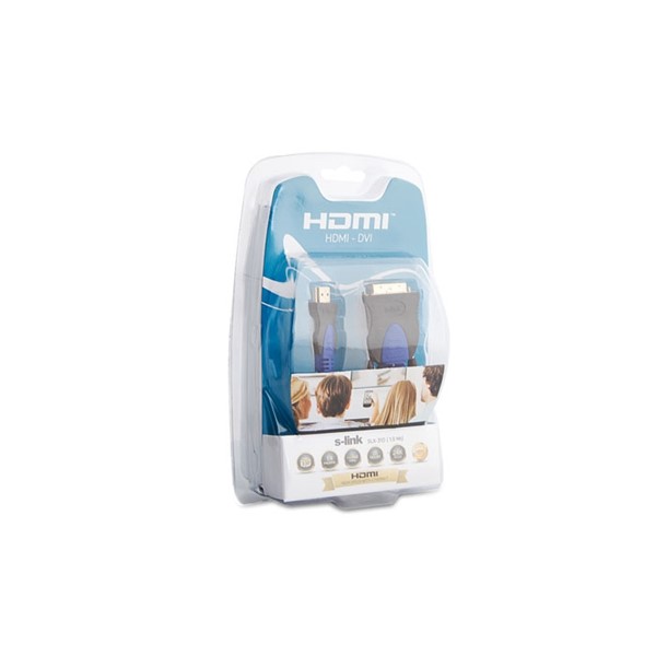S-link SLX-310 HDMI/DVI 24+1 M 1.5m Altın Uçlu 24K + Kor.Kılıf Kablo