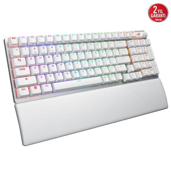 ASUS ROG STRIX SCOPE II 96 NX SNOW KABLOSUZ RGB GAMING KLAVYE ENG BEYAZ