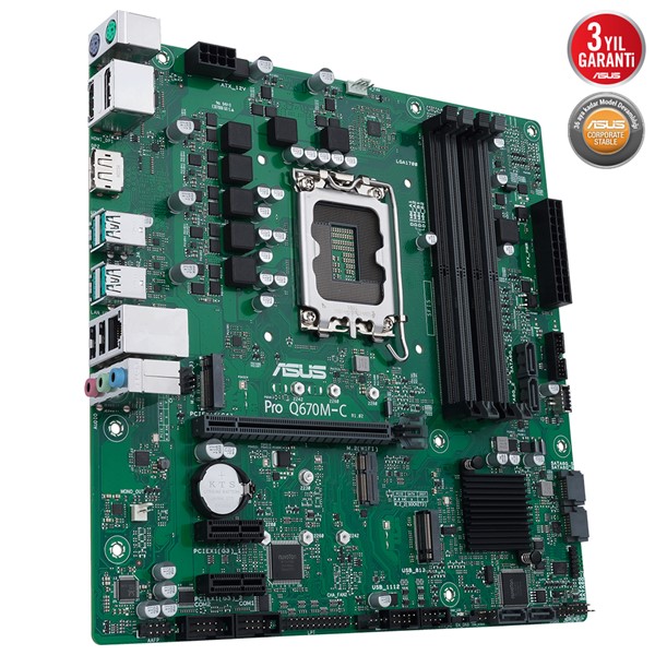 resimler/genel/ASUS PRO Q670M-C CSM DDR5 HDMI DP PCIe 16X v5.0 1700p mATX Kurumsal Anakart