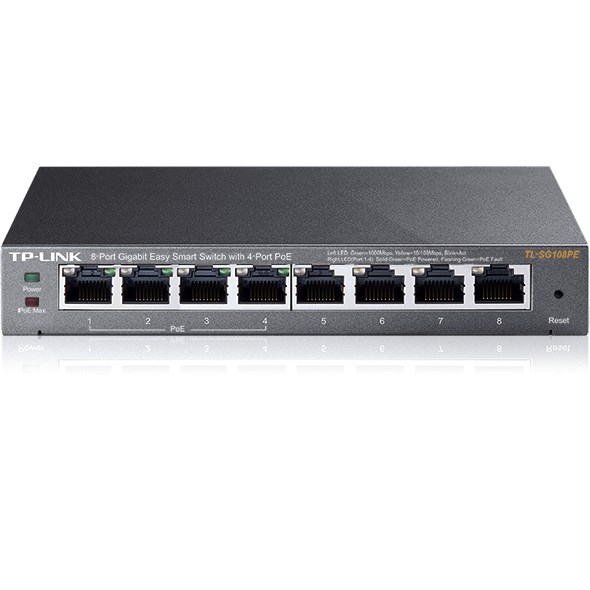 resimler/genel/TP-LINK 8port TL-SG108PE 55w 4port PoE Yönetilebilir Switch