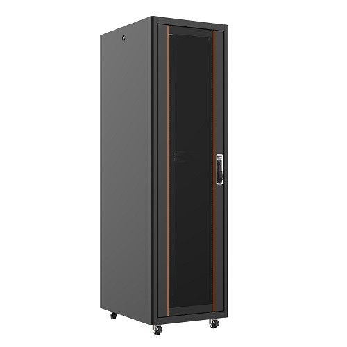 resimler/genel/AGER 42U 600x800mm Dikili Tip Siyah Kabinet Vega AG-VB42U6080S1 Cam Kapak