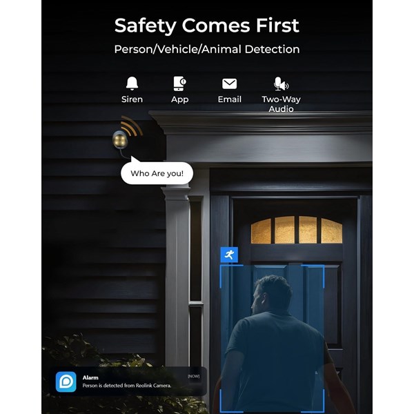 resimler/genel/REOLINK 8MP BULLET 4MM CX810 IP Güvenlik Kamerası PoE IP67, ColorX