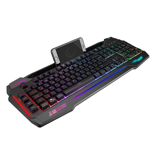 resimler/genel/Rampage KB-R63 STAGE Siyah 4 Makro Fonksiyon Sese Duyarlı Işıklı Rainbow Q USB  Ses Mik Çıkışlı Oyuncu Klavyesi