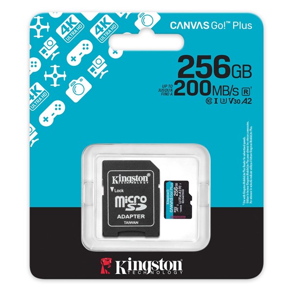 KINGSTON 256GB CANVASGO+ SDCG4/256GB MICRO-SD HAFIZA KARTI