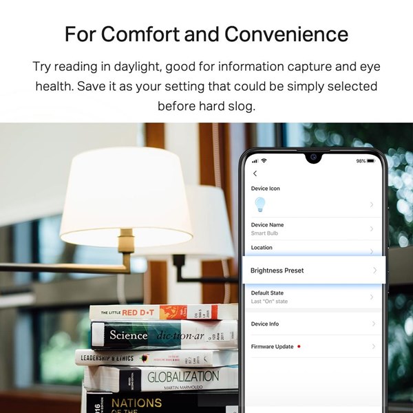 resimler/genel/ TP-LINK TAPO L520E Tapo Akıllı Wi-Fi Ampul, Gün Işığı ve Işık Şiddeti Ayarlanabilir