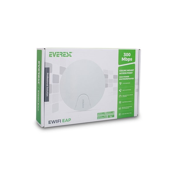 resimler/genel/Everest EWIFI EAP N300 2.4GhzTavan Kablosuz Router Acces Point