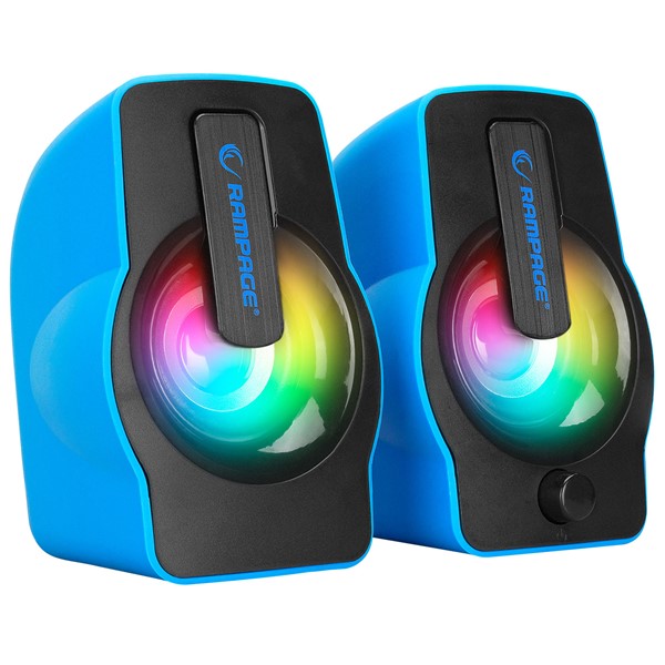 resimler/genel/Rampage RMS-G7 FALSETTO 2.0 6 Watt RGB Ledli Mavi Multimedia Gaming USB Speaker
