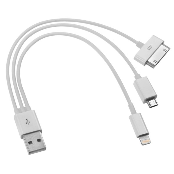 resimler/genel/Codegen Apple iPhone 30 Pin / 8 Pin / Micro USB 20 Cm Şarj Kablosu CDG-CNV73