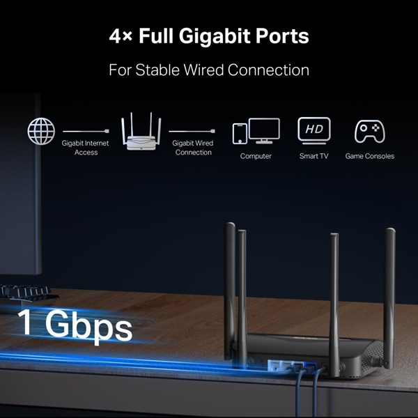 MERCUSYS MR25BE BE3600 WIFI7 DUAL BAND EV OFİS TİP ROUTER
