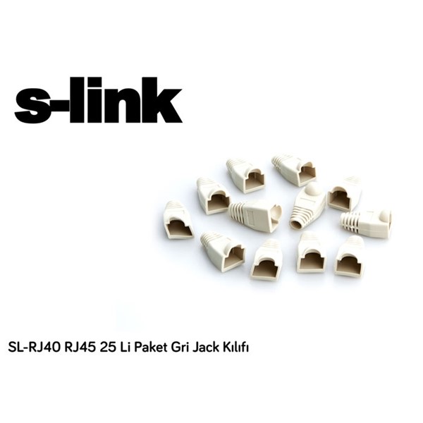 resimler/genel/S-link SL-RJ40 RJ45 25 Li Paket Gri Jack Kılıfı