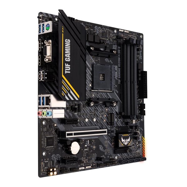 resimler/genel/ASUS TUF A520M-PLUS II GAMING DDR4 M2 PCIe NVME HDMI DVI PCIe 16X v3.0 AM4 mATX
