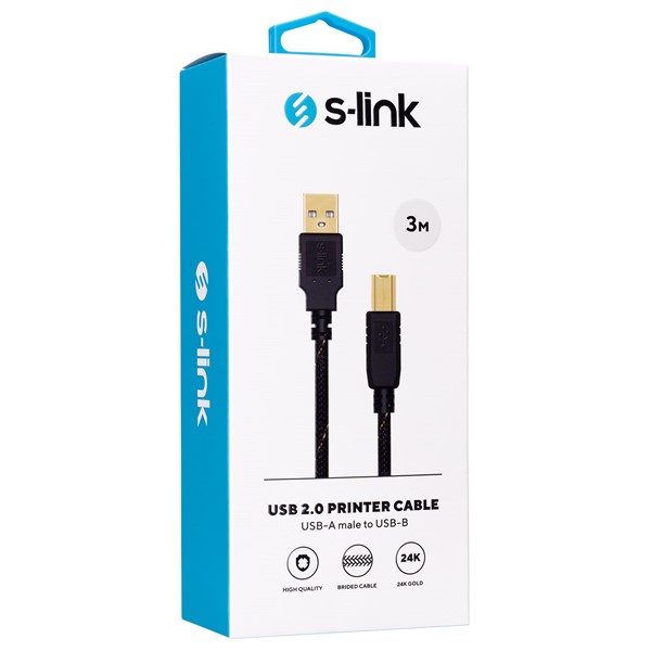 resimler/genel/S-link SLX-971 Usb2.0 3m Gold Kılıflı Yazıcı Kablosu