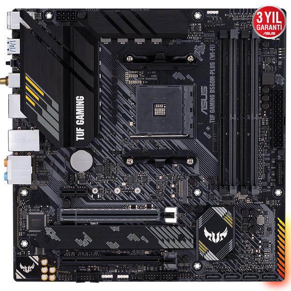 resimler/genel/ASUS TUF B550M-PLUS GAMING WIFI II DDR4 HDMI DP PCIe 16X v4.0 AM4 mATX
