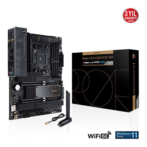 ASUS PROART X570 CREATOR WIFI DDR4 M2 PCIe NVME HDMI-Thunderbolt DP PCIe 16X v4.0 AM4 ATX