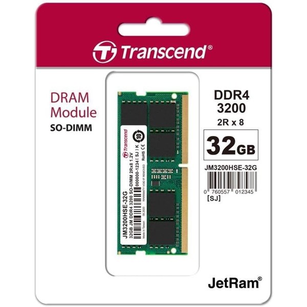 resimler/genel/TRANSCEND 32GB DDR4 3200MHZ CL22 NOTEBOOK RAM VALUE JM3200HSE-32G	