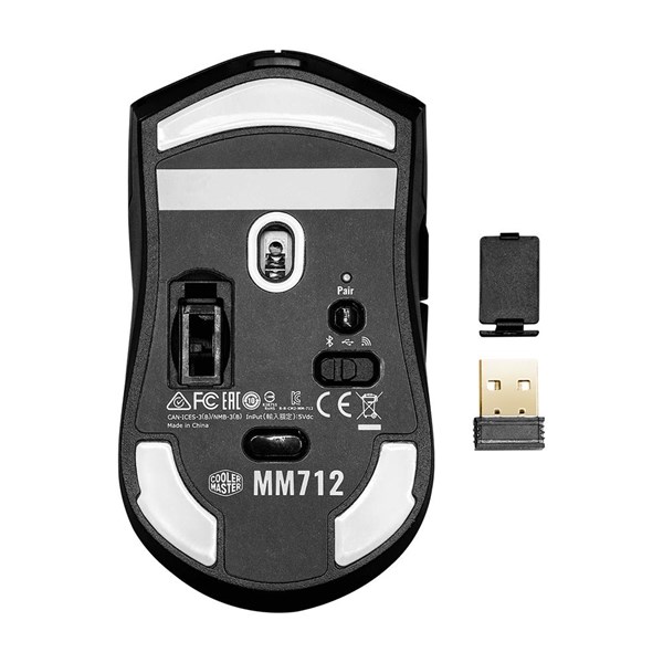 resimler/genel/COOLERMASTER MM712 MM-712-KKOH1 Hibrit RGB Ultra Hafif 59gr Mat Siyah Optik Bluetooth ve kablolu Oyuncu Faresi