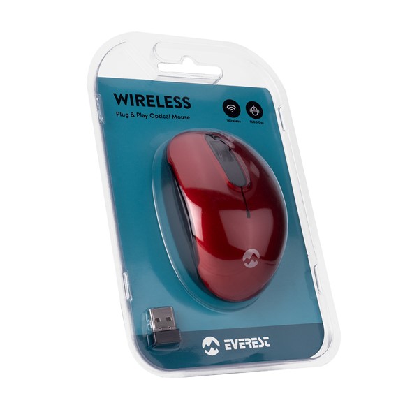 Everest SMW-666 Usb Kırmızı 2.4Ghz Optik Kablosuz Mouse