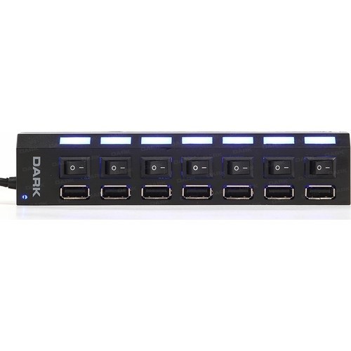 resimler/genel/DARK Connect Master DK-AC-USB272 7port USB 2.0 Siyah USB Çoklayıcı Hub Anahtarlı