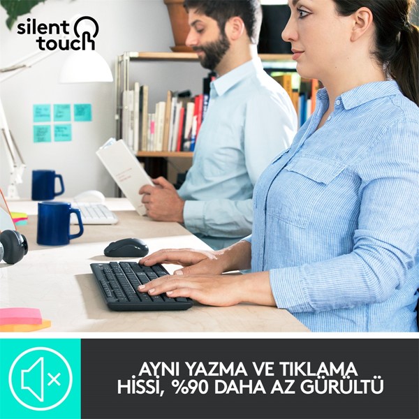 resimler/genel/LOGITECH MK295 Kablosuz Q Trk Sessiz Siyah Multimedya Klavye - Mouse Set 920-009804