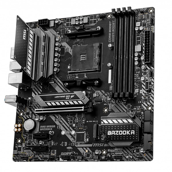 resimler/genel/MSI MAG B550M BAZOOKA DDR4 M2 PCIe NVME HDMI DP PCIe 16X v4.0 AM4 mATX