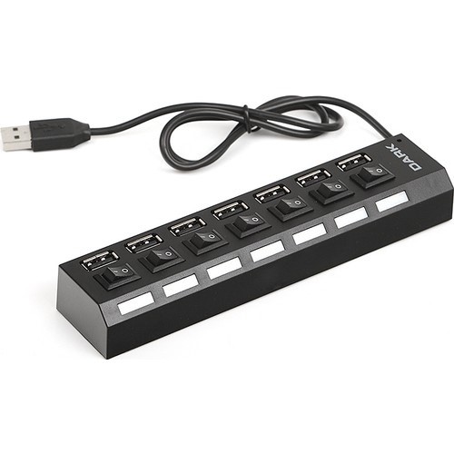 resimler/genel/DARK Connect Master DK-AC-USB272 7port USB 2.0 Siyah USB Çoklayıcı Hub Anahtarlı