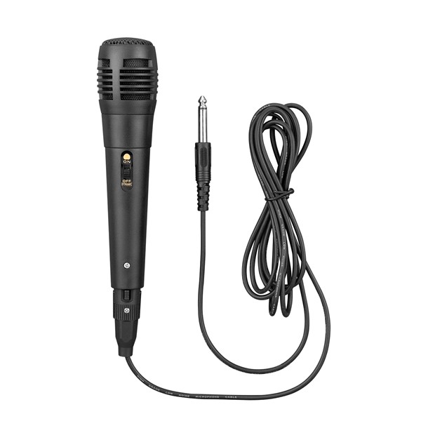 resimler/genel/Mikado MD-814KP 15W, 3.7V1200mAh Siyah Kablolu Mikrofon AUX /USB/TF/Bluetooth FM'li LED Işıklı Speaker