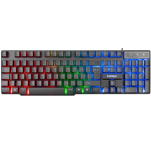 resimler/genel/Everest KB-188 Borealis Siyah USB Gökkuşağı Aydınlatmalı Q Gaming Oyuncu Klavyesi