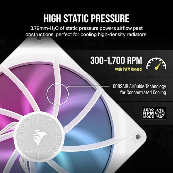 resimler/genel/CORSAIR QX120 CO-9051024-WW 14CM RGB KASA FANI+HUB KIT BEYAZ 2-li paket