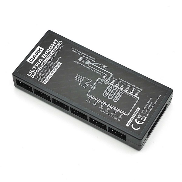 resimler/genel/DARK DKCKHUBARGB Bright Addressable RGB, PWM Destekli ARGB Kontrolcü ve RF Uzaktan Kumanda