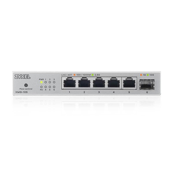resimler/genel/ZYXEL 5port XMG-105 2.5 GIGABIT 1-SFP 10GBE YÖNETİLEMEZ SWITCH