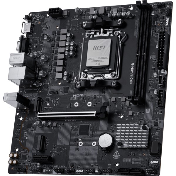 resimler/genel/MSI PRO B840M-B DDR5 HDMI PCIe 16X v4.0 AM5 mATX