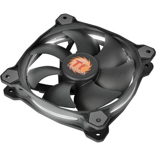resimler/genel/Thermaltake Riing CL-F038-PL12WT-A 120mm Beyaz Halka Ledli Titreşimsiz Kasa ve Radyatör Fanı