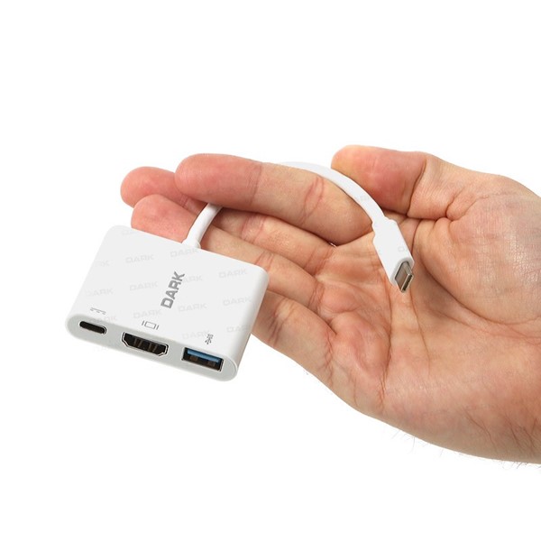 resimler/genel/DARK DK-AC-U31X32 TYPE-C - HDMI_USB 3.0 Çevirici Adaptör Beyaz
