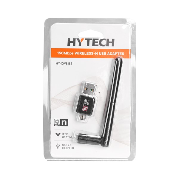 resimler/genel/Hytech HY-XW8188 N150 2.4GHz 2dBi Harici Antenli Usb Kablosuz Adaptör