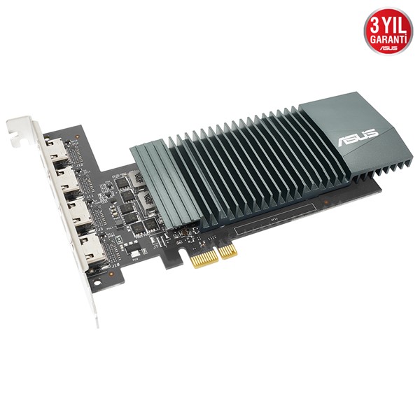 resimler/genel/ASUS GT710 2GB GT710-4H-SL-2GD5 GDDR5 64bit 4X HDMI PCIe 16X v2.0 Low Profile,Fansız