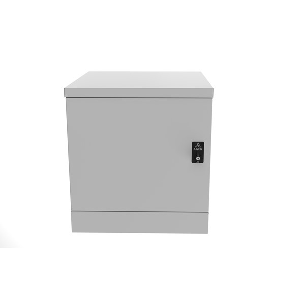 resimler/genel/AGER 9U 600x600mm IP66 Dış Ortam Duvar Tipi Kabinet AG-OB09U6060B2-D-A-M1 Basic