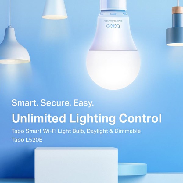 resimler/genel/ TP-LINK TAPO L520E Tapo Akıllı Wi-Fi Ampul, Gün Işığı ve Işık Şiddeti Ayarlanabilir